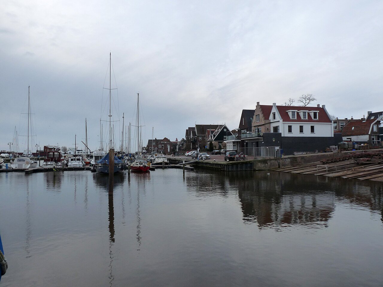 De haven van Urk, januari 2021.