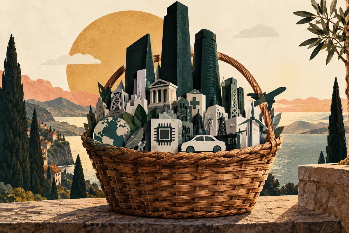 Conceptuele illustratie: Kijk ook naar wat zwaar weegt